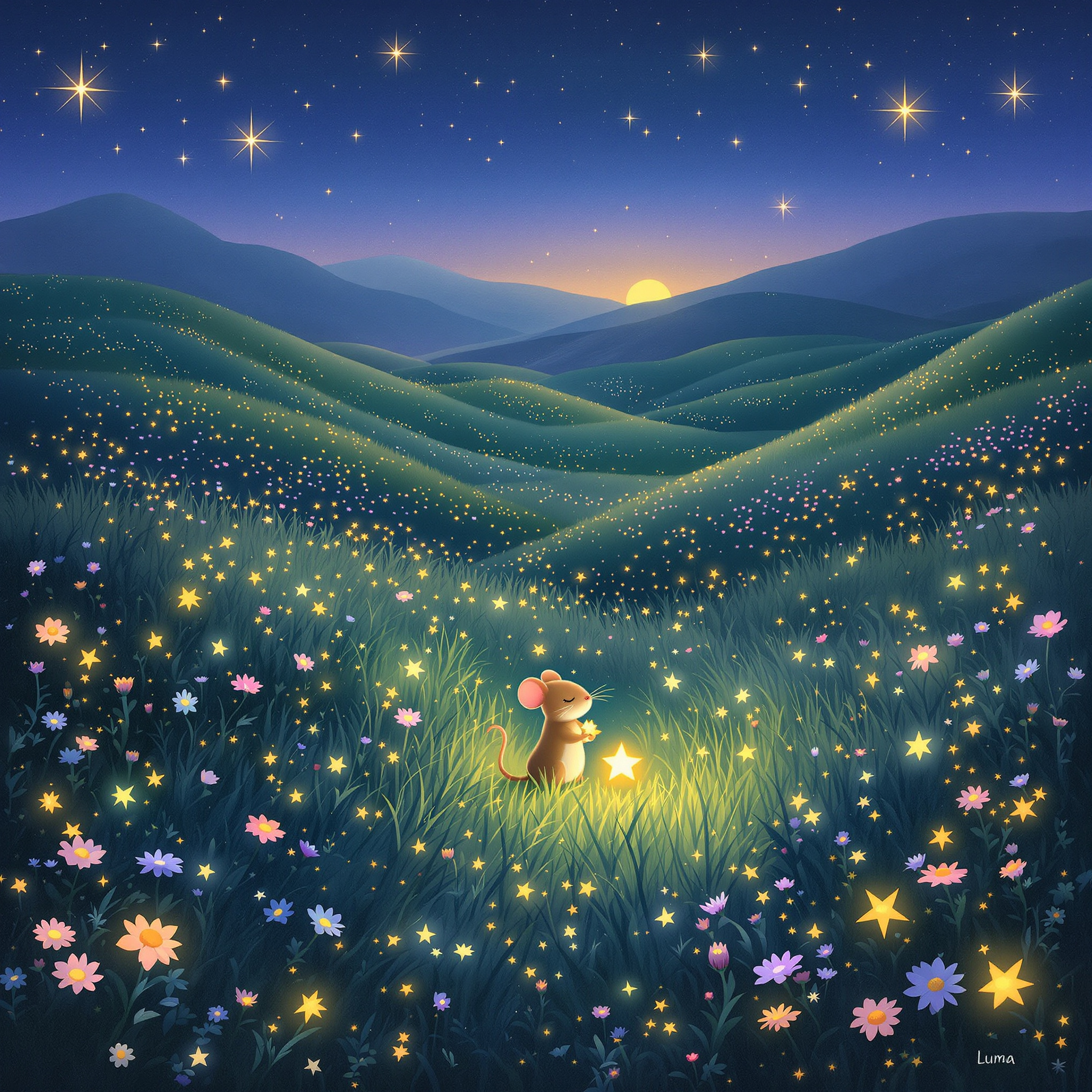 Illustration of a magical forest